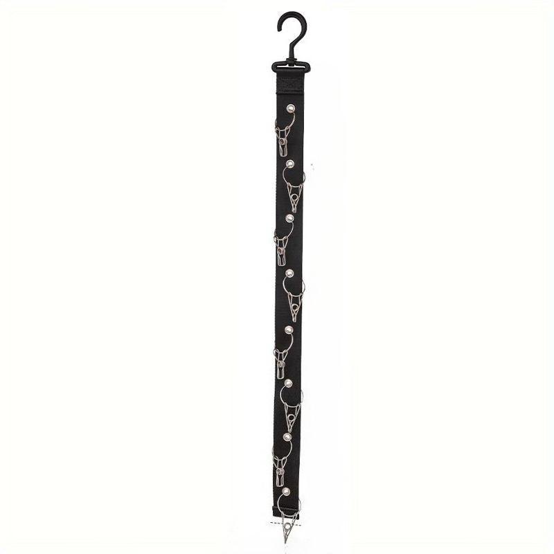 1pc Hat Storage Strap, Wall-mounted Storage Rack with 8 Clips, Holds 8 Baseball Caps, for Home and Closet Hat Storage, Suitable for Home Use,