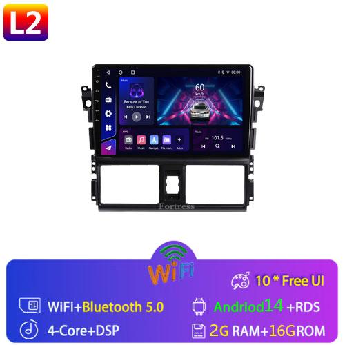 Для TOYOTA VIOS GEN 3 Yaris 2013 - 2016 Автомобильный радиоприемник Android Автомобильный мультимедийный плеер Навигация GPS Carplay Экран Авто Стерео