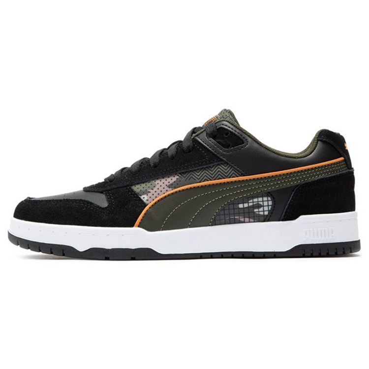 Puma Rbd Game Fabric Retro Casual Low-Top Sneakers Unisex Sneakers Black-Olive 386374-01