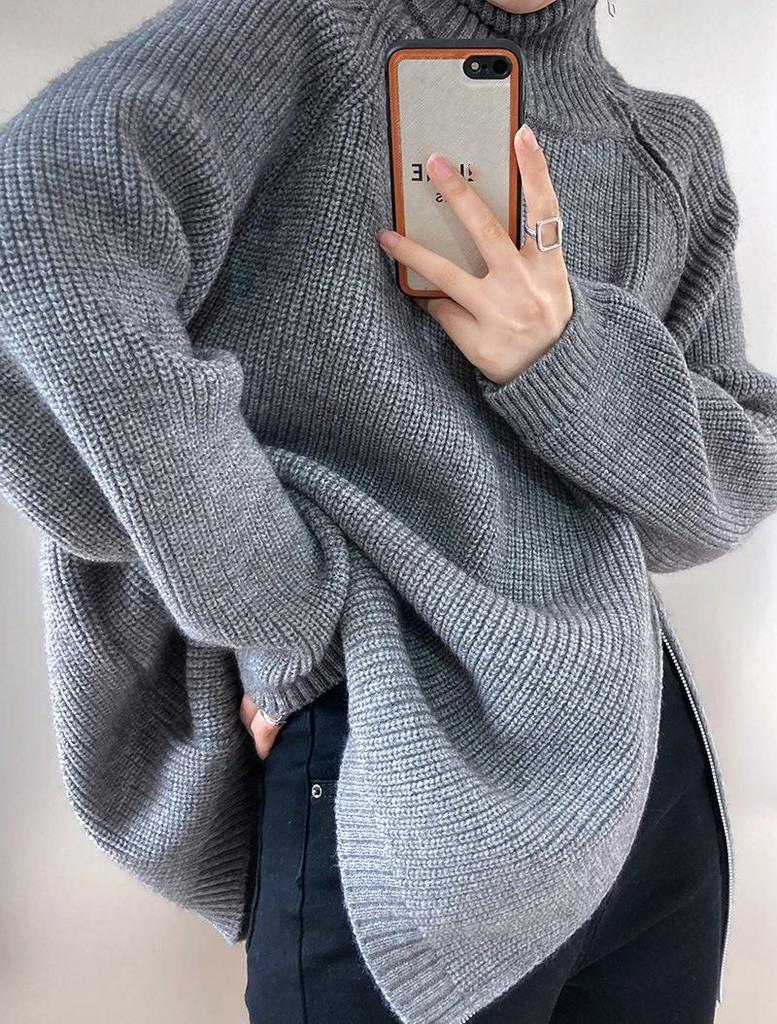 Водолазка свитер пальто осень и зима свободный вязаный свитер