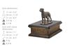 Irish Wolfhound – Urn for dog ashes, classic urn with a statuette | Art-Dog