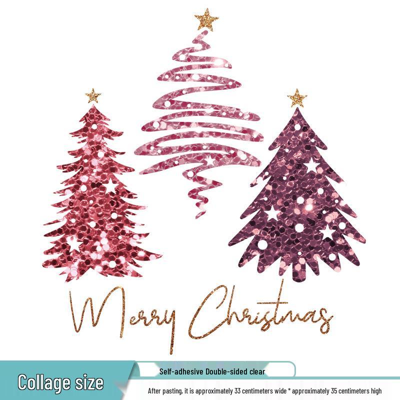 Christmas Wall & Window Stickers - Santa, Reindeer, Snowman Decals for New Year Decoration
