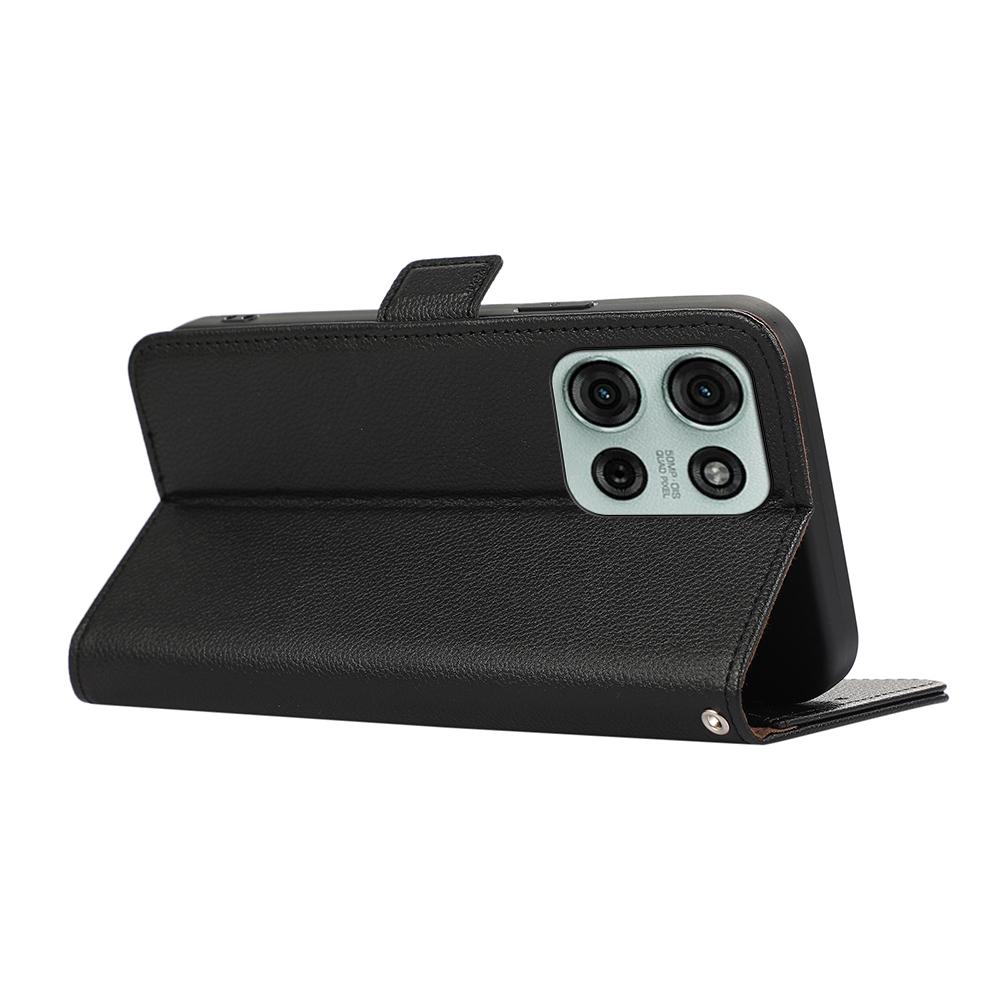 For Motorola Moto G75 5G Case Litchi Texture Leather RFID Blocking Phone Cover