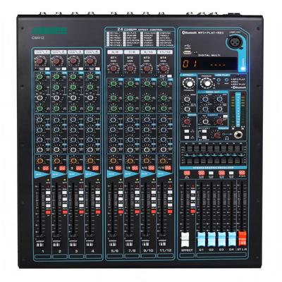 Аудиомикшер DSPPA CM412 с китайской вилкой (адаптер в комплекте)