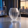 Vampire Shape Wine Glasses, Transparent Cocktail Glass with Drinking Tube, Novelty Glass Cup for Wine, Champagne, Juice, Home, Bar, Party Decor