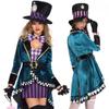Halloween Alice In Wonderland Costumes Women Magician Cosplay Girls Princess Quess Magic Cosplay Female Coat
