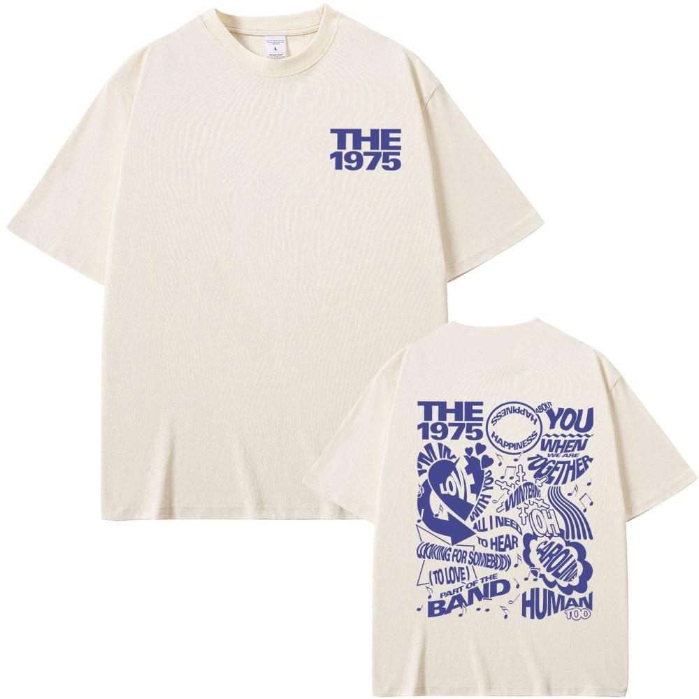 Британская инди-альтернативная рок-группа The 1975 Графическая футболка Мужская Уютная Футболка оверсайз Мужская Винтажная Уличная одежда Готические футболки