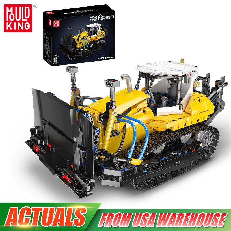 Mould King 19019 Технические игрушки-машины Набор строительных блоков MOC PR756 Бульдозер Инженерный грузовик Кирпичный набор Рождественский подарок для детей