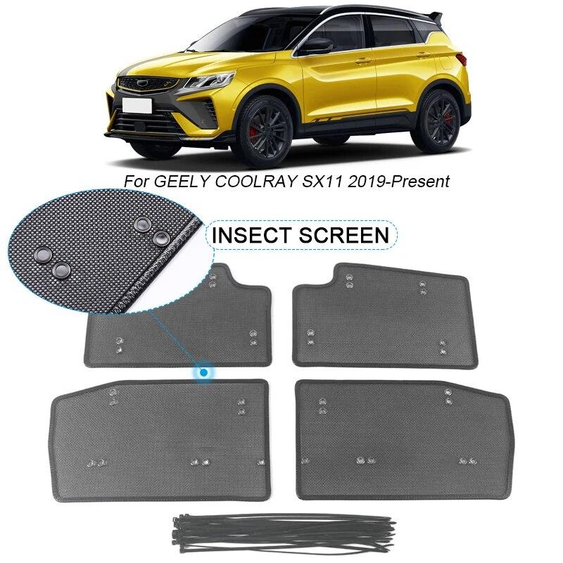 4 шт. автомобильный защитный чехол для воздухозаборника от насекомых, вставка Airin, сетчатый вентиляционный фильтр для гоночного гриля для GEELY COOLRAY SX11 2019-2025
