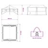 Family Tent with Roof Gray and Orange 450 x 400 x 265 cm