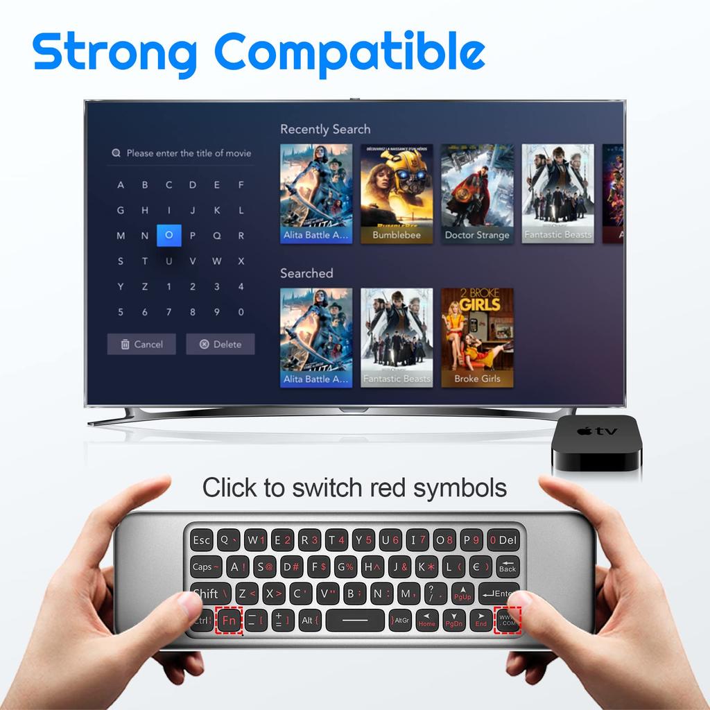Universal Voice Remote Control Air Mouse W3 2.4G Handheld Mini Wireless Keyboard for Android TV BOX Windows PC