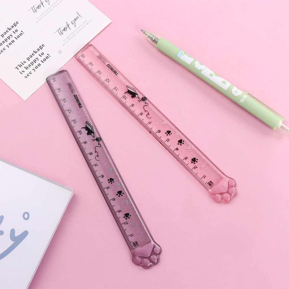 Stationery Plastic Kids Gifts Painting Cats Claw Ruler Scale Ruler Straight Ruler Measuring Ruler