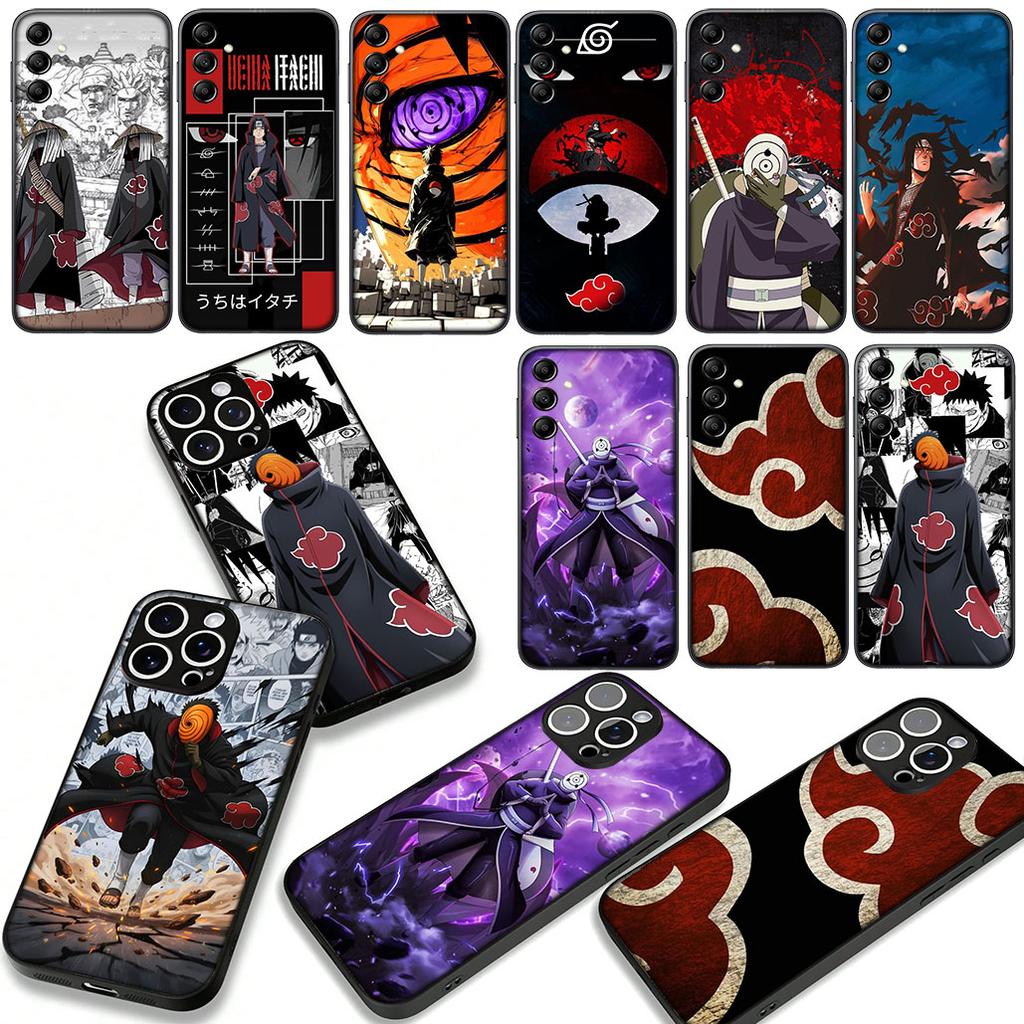 Чехол для Apple iPhone 16 15 14 Plus 13 12 Mini 17 Pro Max + 16E Air 16+ ProMax Case Обито Итачи Учиха Тоби Наруто Акацуки