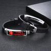 DIABETES EPILEPSY Silicone Bangle Bracelet Wristband Adjustable Length For Men Women Child Jewelry Type 1 Diabetes