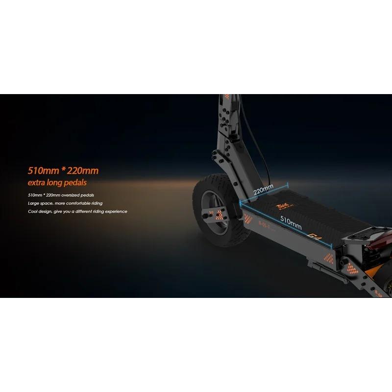 Склад в ЕС Электросамокат KuKirin G4 2000 Вт Мотор 60 В 20 Ач Аккумулятор 75 км Максимальный запас хода 70 км/ч Максимальная скорость 11" Внедорожные вакуумные шины