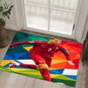 Cristiano Ronaldo Design Crystal Velvet Carpet Cozy Non?Slip Printed Rug For Bedroom Living Room Entrance