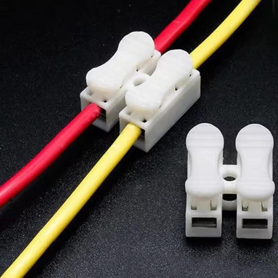 20pcs-50pcs Electrical Cable Connectors CH2 CH3 No Solding Quick Cable Wire Connector No Screw Terminal Block Spring Clamp