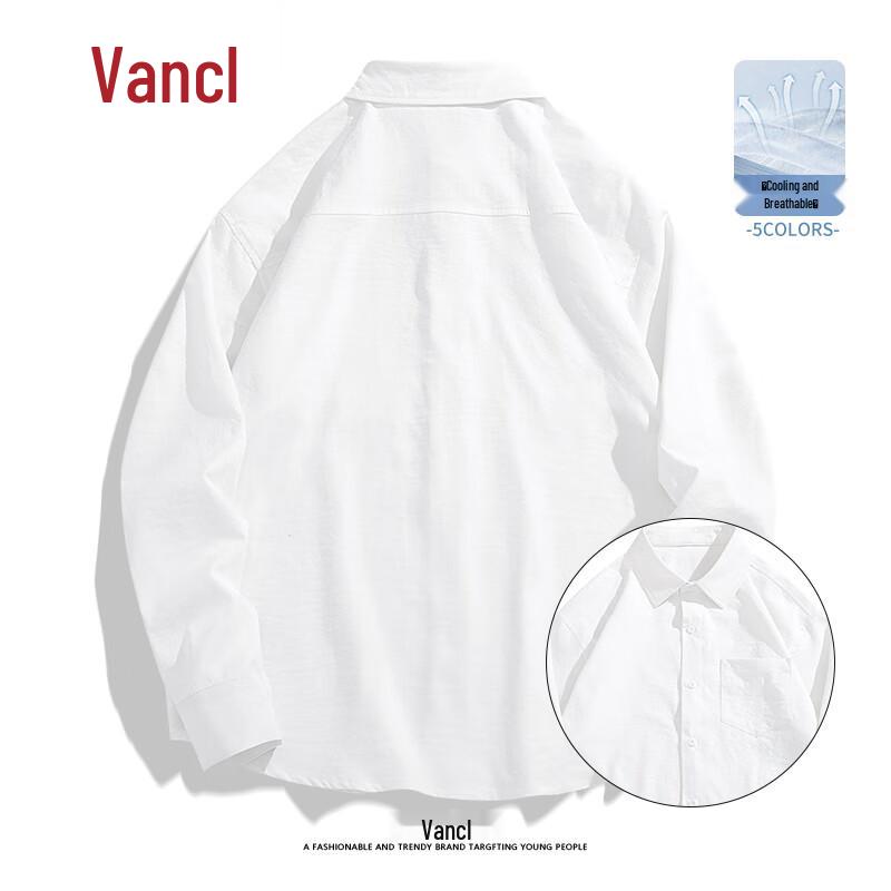 VANCL Men's Ice Silk Long Sleeve Casual Shirt