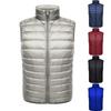 Winter Warm Sleeveless Jacket For Men Lightweight Stand Collar Windproof Zipper Packable Puffey Vest