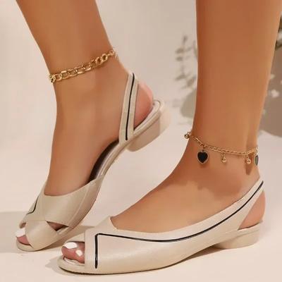 Высококачественная женская обувь Сандалии женские с открытым носком Летние сандалии смешанного цвета Повседневные сандалии на низком каблуке Слипоны Zapatos