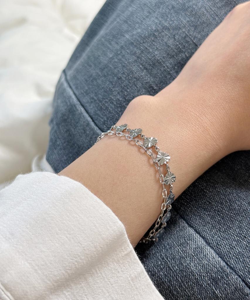 Браслет Monoflux Shining Heart с двойной цепочкой