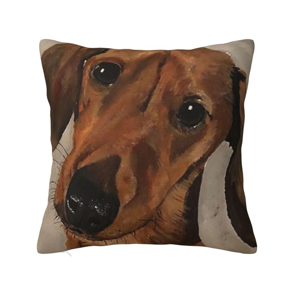 Sighthound Pet Dachshund Animal Hip Hop Cute Square Pillow Cases Dog Lover Cushion Cover Vintage Decorative Pillowcase for Home