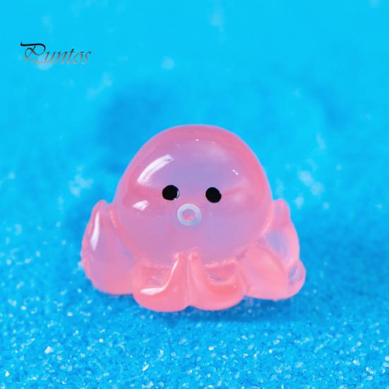 32 шт. Миниатюрные фигурки осьминогов, светящиеся в темноте, миниатюрные статуэтки осьминогов из смолы для волшебных садов, аквариумов, поделок своими руками