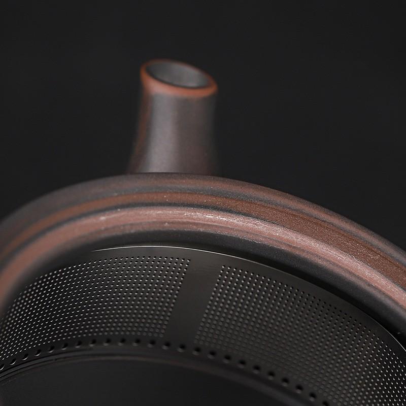 Фиолетовый керамический чайник с боковой ручкой, керамический чайник для кунг-фу, одинарный чайник, устройство для заваривания чая пуэр, чайные наборы, китайский чайник