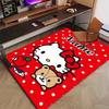 Custom HelloKitty Mat Personalized Name, Polyester Washable Indoor Entryway Rug, Gift for Christmas, Easter, Thanksgiving Day
