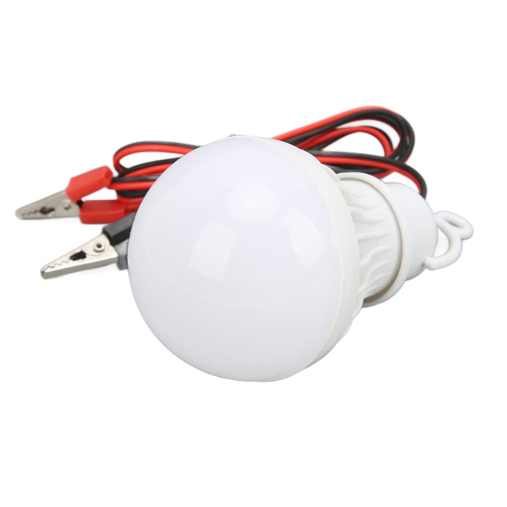 LED Camping Tent Lantern Plastic Outdoor Emergency Light Bulb with Hook for Hiking Fishing 12V 5W