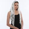 Женский треугольный шарф для церкви, молитвенная шаль, вышитая кружевная вуаль, цветочное покрытие для головы, вуали с кисточками, мантильи для церкви