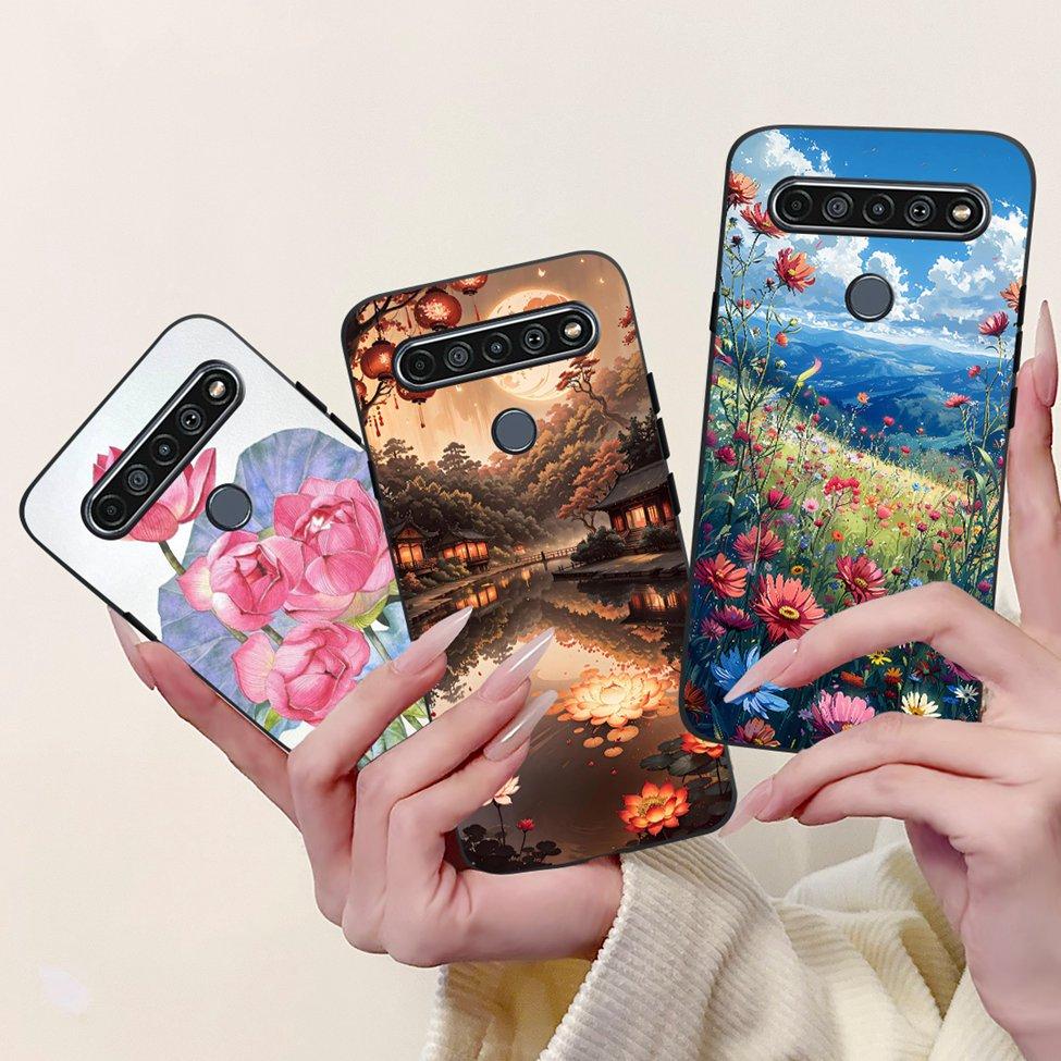 2020 For LG K41S LM-K410 Cover For LG K51S Case LM-K510 Luxury Butterfly Love Cute Cat Cool Handsome Lion Painted Black Silicone