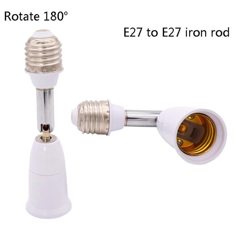 E27 в E27 удлиненный цоколь лампы поворотный на 180 градусов конвертеры держателя лампы
