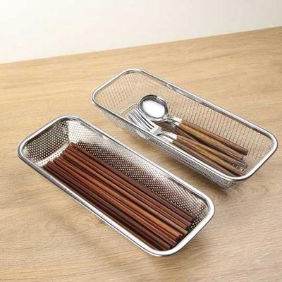 Кухонная корзина для слива из нержавеющей стали, большой вместимости, корзина для сушки палочек для еды, держатель для палочек для еды