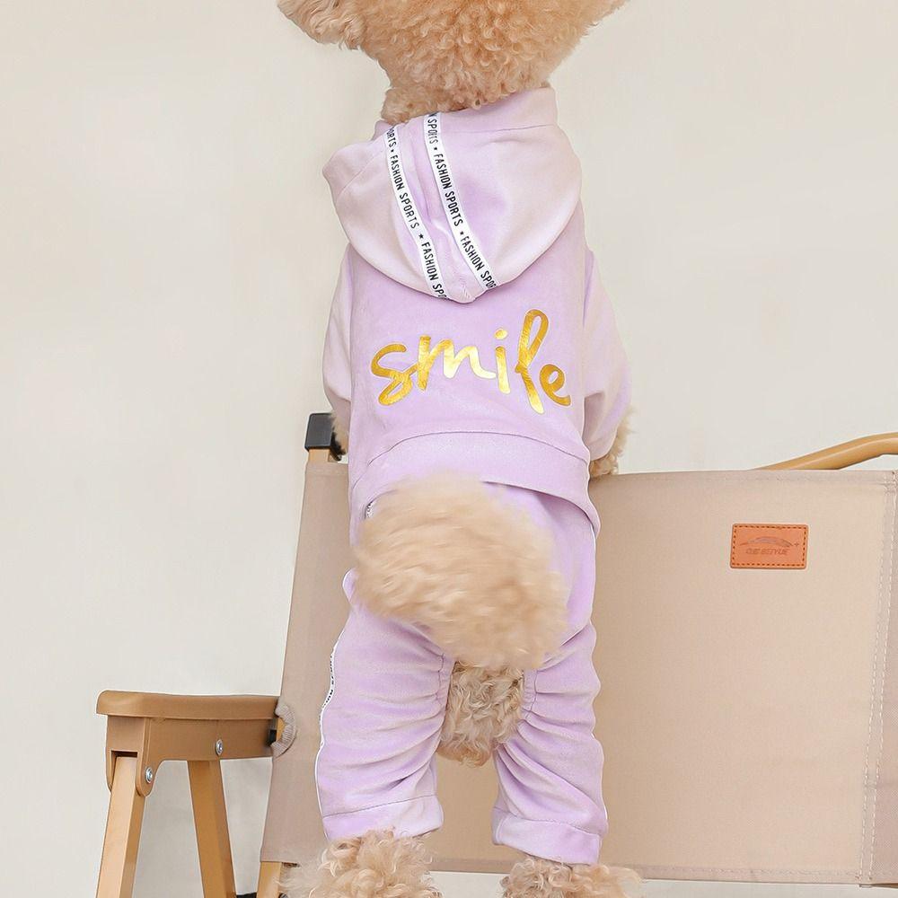 Милый комбинезон для собаки, пуловеры, одежда для питомца, бульдоги, толстовка с капюшоном, весна