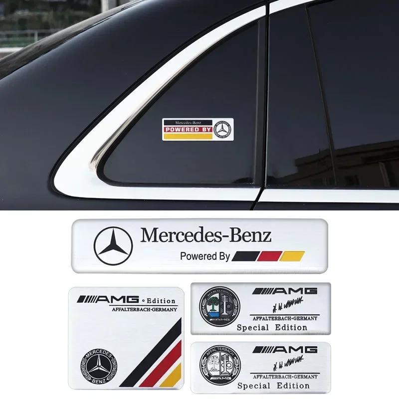 AAVS1 3D Aluminum Car Body Trunk Decor Sticker Auto Refit Accessorie For Mercedes Benz AMG A B G S Class W211 W124 W128 W140 W168 W176
