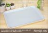 TATSU-CRAFT CN Tray, Medium, 33cm, Striped Blue, Non-Slip, Stylish and Cute Plastic Tray for Kitchen, Placemat, Waterproof, Large, Commercial Use,