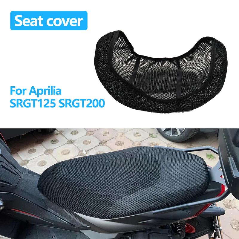 Для Aprilia SRGT125 SRGT200 SRGT 125 200 Покрытие на сиденье 3D Сетчатая ткань Сиденье Нескользящее Дышащее Теплоизоляция Защитная Подушка