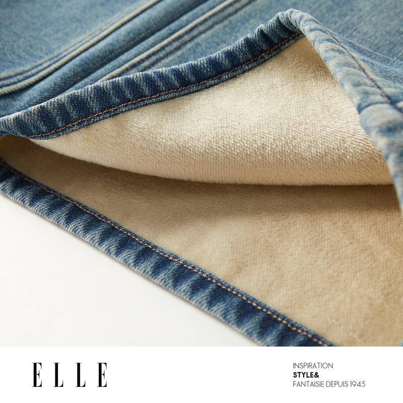 ELLE Women's Retro High-Waist Wide-Leg Jeans
