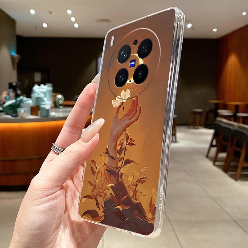 Модный Чехол-Вулкан для Vivo X300 Pro, Прозрачный Мягкий TPU, Защита от Царапин, Чехол для Пары