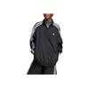 Adidas Originals Adilenium Oversized Track Jacket With Three-Stripes Colorblock Women Tops Black IV9339