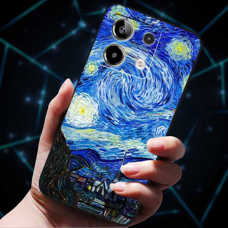3D Цветочные тисненые чехлы для Redmi Note 13 Чехол Note13Pro 5G Мягкие силиконовые чехлы для телефона для Redmi Note 13 Pro Plus Задняя крышка Сумка