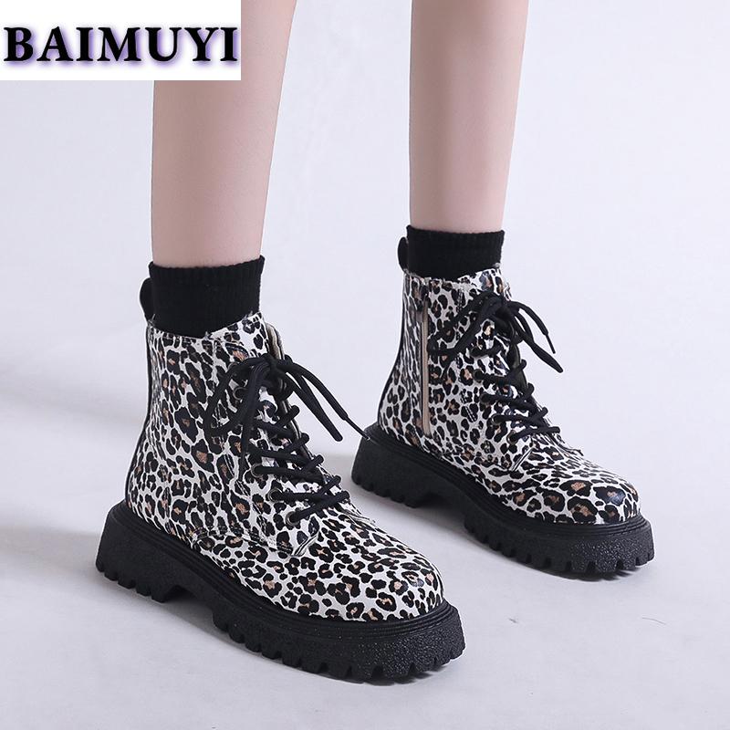 Леопардовые балетки на платформе женские ботильоны теплая обувь 2025 года трендовые дизайнерские короткие плюшевые ботинки челси повседневные прогулочные женские ботинки