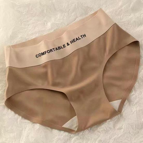 Lady Underpants High Elasticity Mid Waist Seamless Letter Print Tummy Control Butt-lifted Anti-septic Breathable Women Underpants