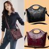 New Ethnic Retro Style Women's Handbags - Large Capacity Fashionable and Versatile Flower Embossed Shoulder Bags and Handbags