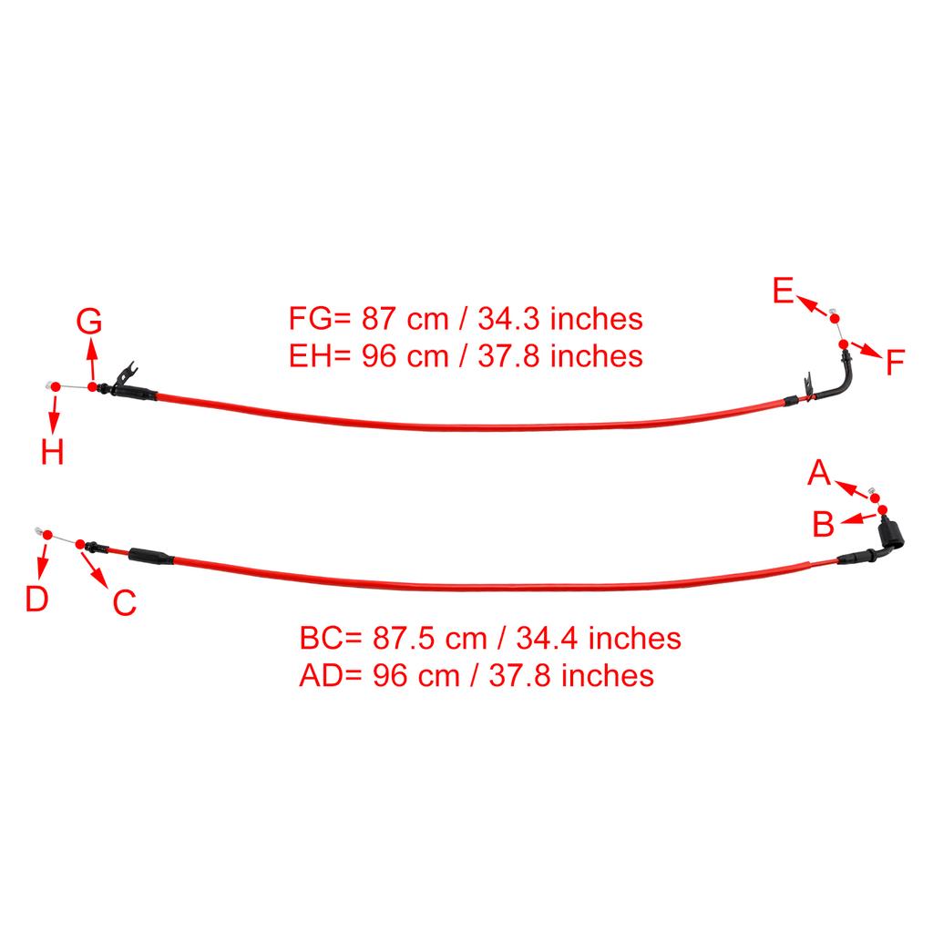 Трос газа для Suzuki GSXR1000 2017-2023 красный