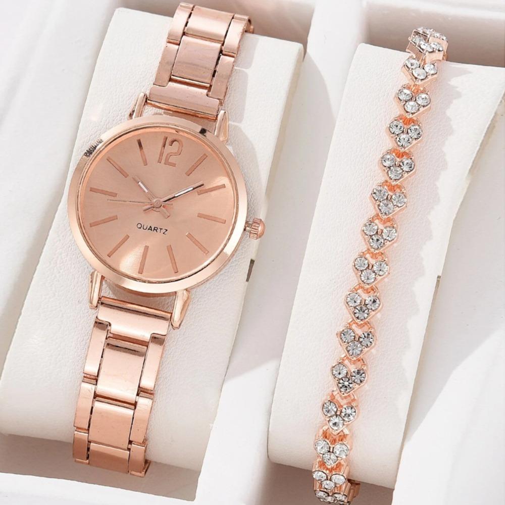 Ladies Watch Temperament Steel Belt Ladies Watch Watch, Simple Trend Ladies Quartz Watch Bracelet Set