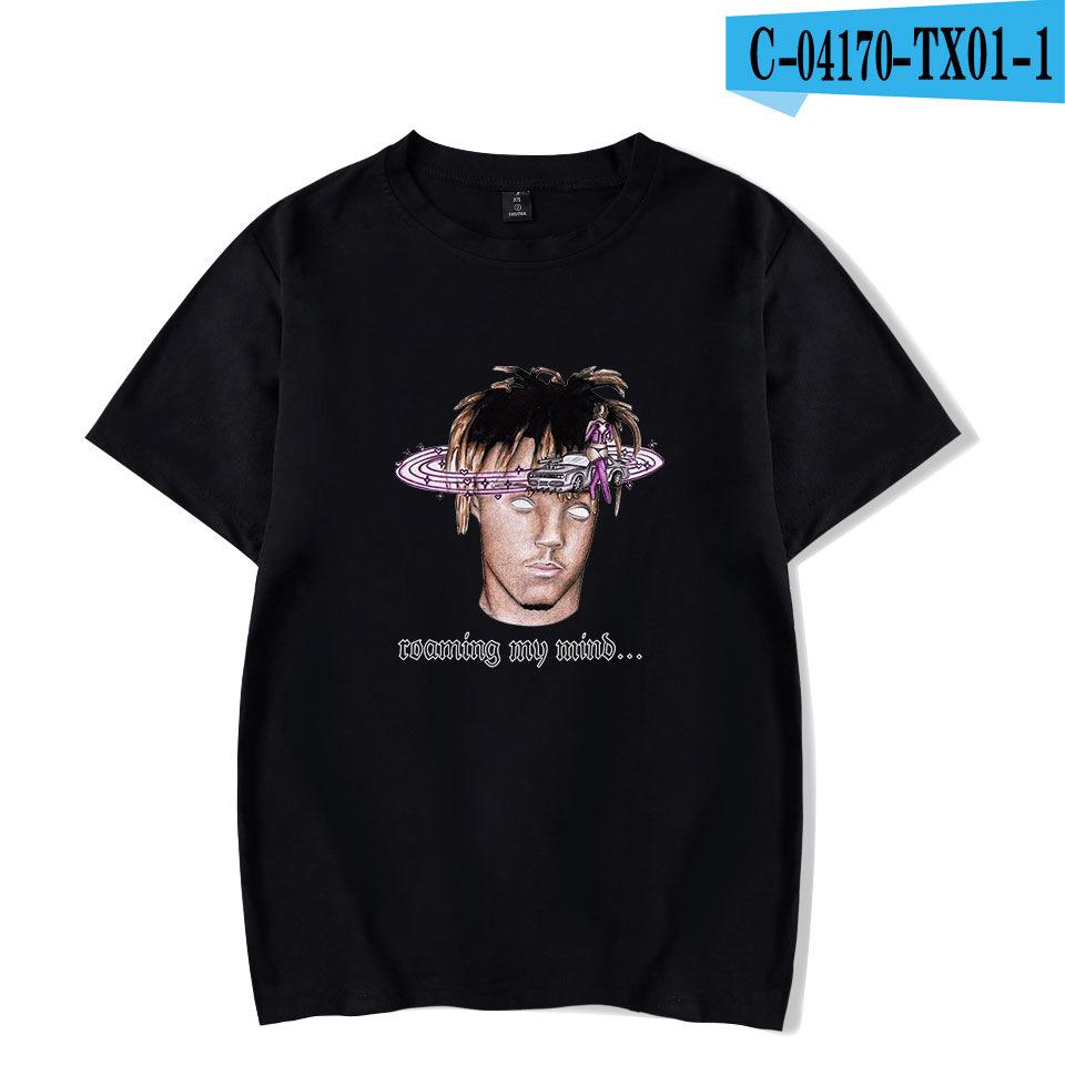 Летняя футболка в стиле хип-хоп Juice WRLD, унисекс, женская мода, футболки в стиле Харадзюку с короткими рукавами для мальчиков и девочек, повседневная черная крутая футболка, топы