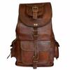 New Men'S Genuine Leather Vintage Laptop Backpack Rucksack Messenger Satchel Bag