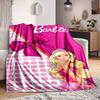 1 шт. Плед с розовым бантом Barbie, Полиэфирное волокно, Всесезонный комфорт для дивана, кровати, офиса, автомобиля, кемпинга. Идеальное украшение для дома и подарок, Комфорт в офисе
